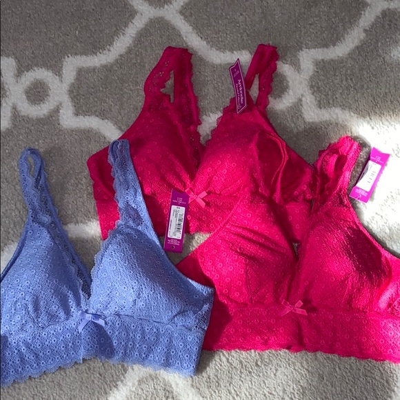 Ambrielle silky lace bralettes. - Picture 1 of 5